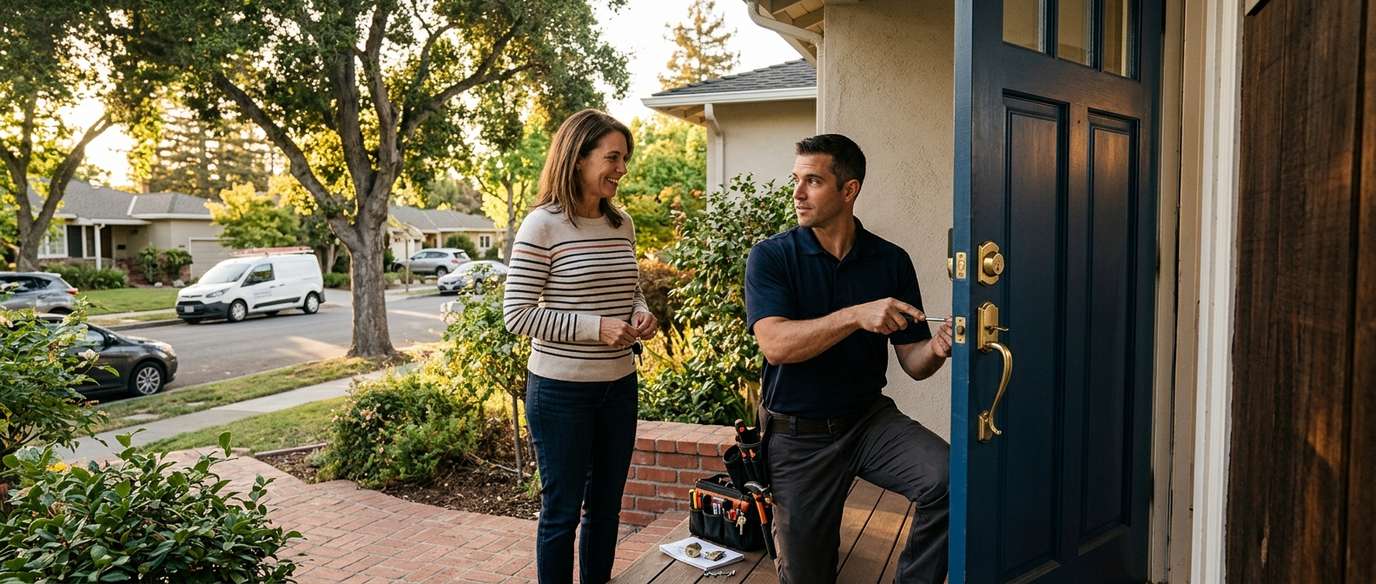 Professional locksmiths san jose technician at work in San Jose